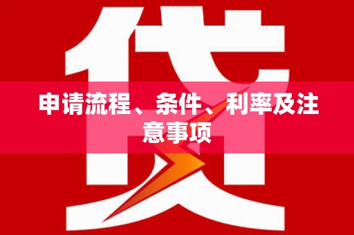 成县申请流程、条件、利率及注意事项