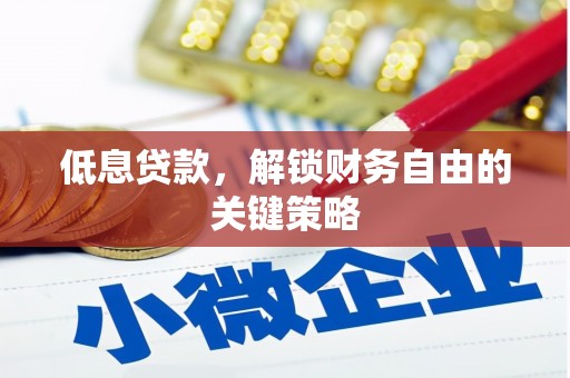 江岸低息贷款，解锁财务自由的关键策略