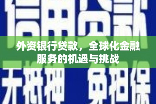 海州外资银行贷款，全球化金融服务的机遇与挑战
