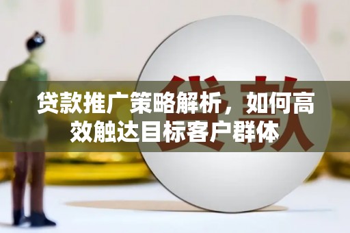 琼中贷款推广策略解析，如何高效触达目标客户群体