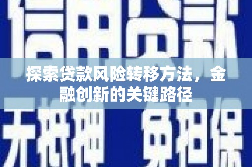 新界探索贷款风险转移方法，金融创新的关键路径