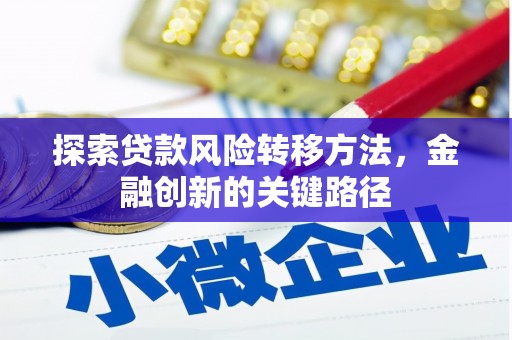 西青探索贷款风险转移方法，金融创新的关键路径