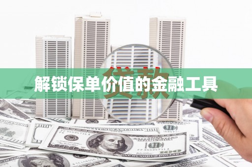 黄南解锁保单价值的金融工具